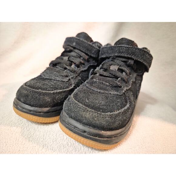 Nike Force 1 Mid LV8 (TD) Size 6c Black Gum 859338 002 High Top Kids - Picture 8 of 12